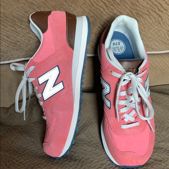 New Balance Shoes - New Balance leather sneaker pink cute running shoe